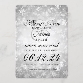 Invitación Matrimonio / Elopement Silver Winter Wonderland