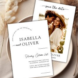 Invitación Matrimonio fotográfico moderno Guardar la plantill