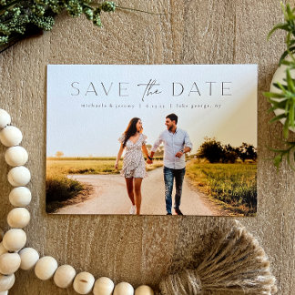 Invitación Matrimonio fotográfico simple y moderno salva la f