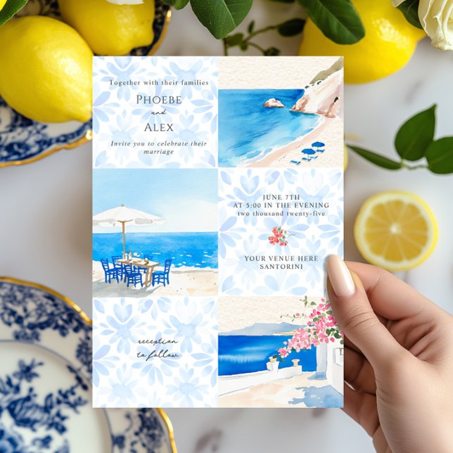 Invitación Matrimonio griego de Santorini (Subido por el creador)
