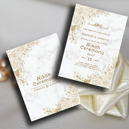 Invitación Matrimonio islámico islámico Nikah Boda floral de 