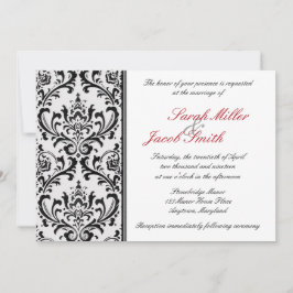 Invitación Matrimonio moderno negro y blanco