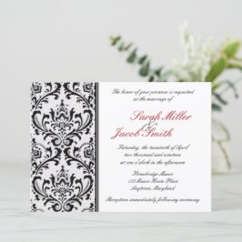 Invitación Matrimonio moderno negro y blanco