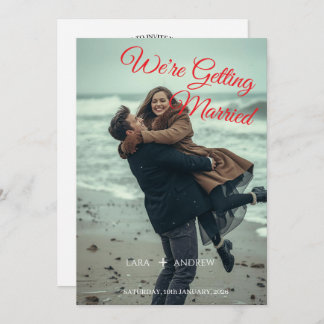 Invitación Matrimonio moderno simple personalizado guardar la