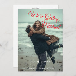 Invitación Matrimonio moderno simple personalizado guardar la