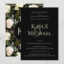 Matrimonio personalizado oscuro y amoroso Monogram
