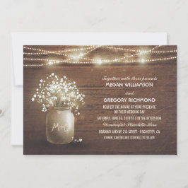 Invitación Matrimonio romántico masculino mason jar