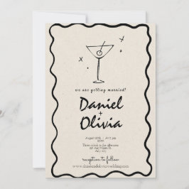 Invitación Matrimonio vintage crema