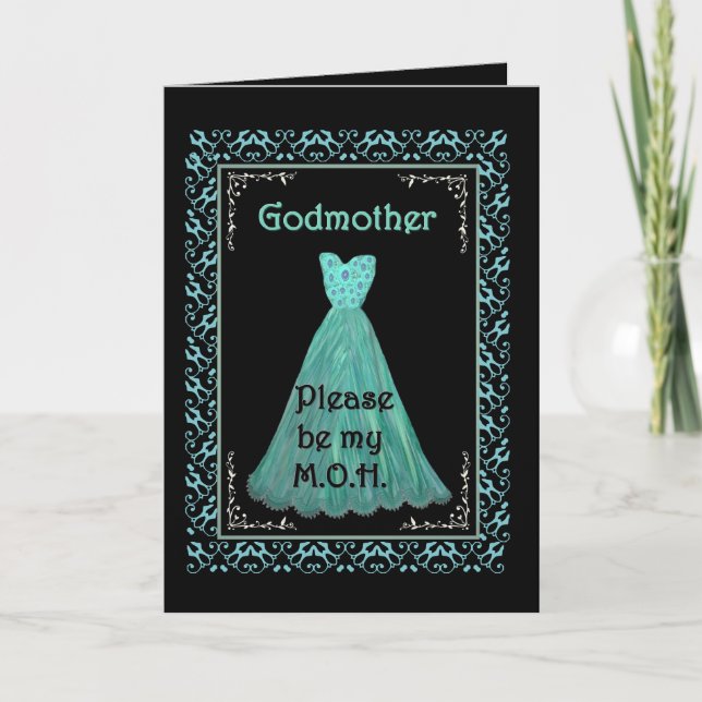 Invitación Matrona de la MADRINA del vestido de las AZULES (Anverso)