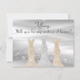 Invitación Matrona magnífica de los vestidos de la oferta del