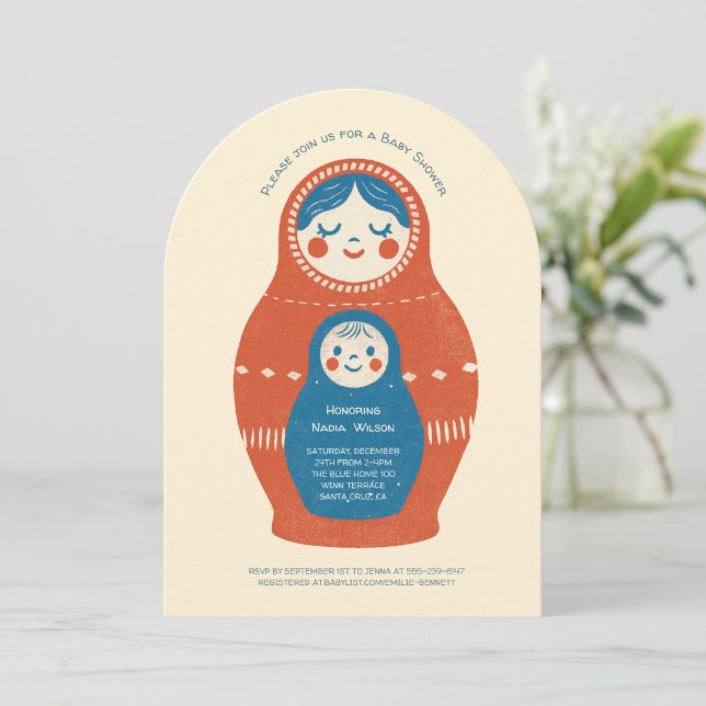 Invitación Matryoshka Doll Baby Shower  (Subido por el creador)