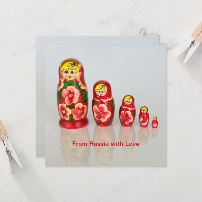 Invitación Matryoshka Dolls (Anverso/Reverso In Situ)
