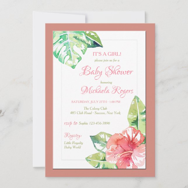 Invitación matutina a Hibiscus (Anverso)