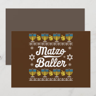 Invitación Matzo Baller Long Sleeve Funny Hanukkah Gifts