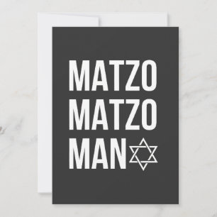 Invitación Matzo Matzo Hombre Judío Hanukkah 