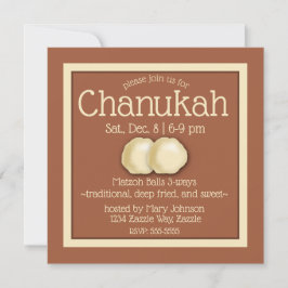 Invitación Matzoh Ball Hanukkah Fiesta