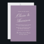 Invitación Mauve Garden Calligraphy Wedding Invitation<br><div class="desc">This mauve garden wedding invitation captures the softness of a romantic summer celebration in full bloom. Designed with elegant calligraphy and muted mauve tones, it blends refined estate-inspired styling with effortless summer garden charm. Perfect for the bride who loves delicate color, natural florals, and quiet luxury aesthetics. Pair with ivory...</div>