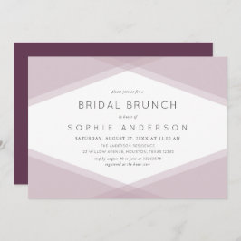 Invitación Mauve Layered Brunch Geométrico Morado Bridal