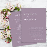 Invitación Mauve Purple Moderna Typografía En Un Boda<br><div class="desc">Mauve Morple Modern Typography En Una Tarjeta De Invitación De Boda Minimalista. Celebra tu día especial con esta elegante y hermosa tarjeta de invitación a la boda para embellecer tu ocasión especial. Todos los textos están preorganizados para que puedas personalizarlos fácil y rápidamente con tus propios detalles. Si necesita más...</div>