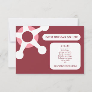 Invitación mauve retro jax