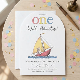Invitación Max | One Wild Adventure 1st Birthday