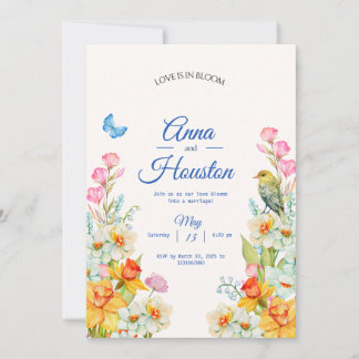Invitación máxima a la boda de flores