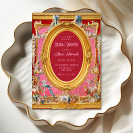 Invitación Máxima Marie Antoinette Rococo Ducha Bridal