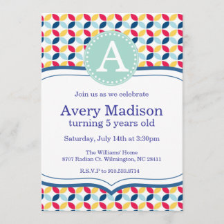 Invitación máxima y rubí inspirada del fiesta de