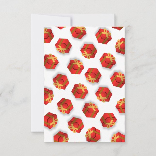 Invitación Maximalist Christmas Gifts White (Anverso)