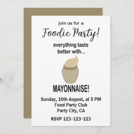 Invitación Mayonnaise Sauce Food Funny Mayonnaise
