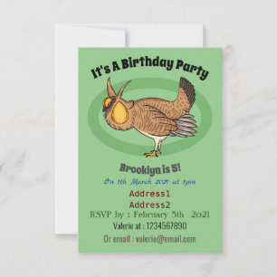 Invitación Mayor ilustracion de personalizado de pollo de pra