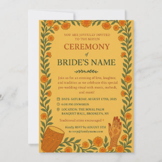 Invitación Mayun Sangeet Invite