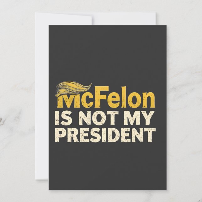 Invitación McFelon no es mi presidente Trump patriótico (Anverso)