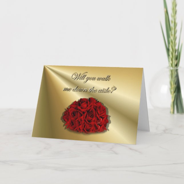 Invitación ¿Me acompañarás al altar? Iglesia de bodas (Anverso)