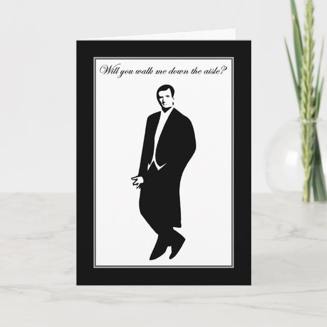 Invitación ¿Me acompañarás por el pasillo? Iglesia de bodas (Anverso)