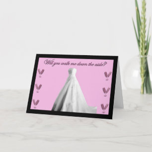 Invitación ¿Me acompañarás por el pasillo? Iglesia de bodas