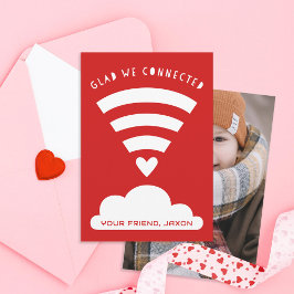 Invitación Me alegra que conectáramos San Valentín Wifi Cloud