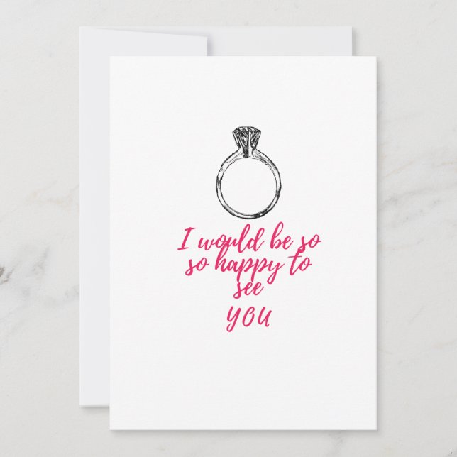 Invitación Me alegraría mucho verte (Anverso)