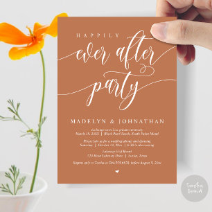 Invitación Me alegro de haber cenado Fiesta Boda, cobre.