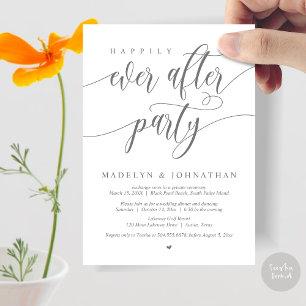 Invitación Me alegro de haber cenado Fiesta Boda, gris