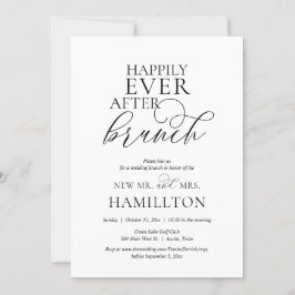 Invitación Me alegro de que después del brunch post boda, azu