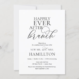 Invitación Me alegro de que después del brunch post boda, azu