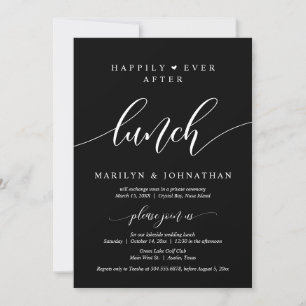 Invitación Me alegro de que el Boda Elopement Lunch Fiesta