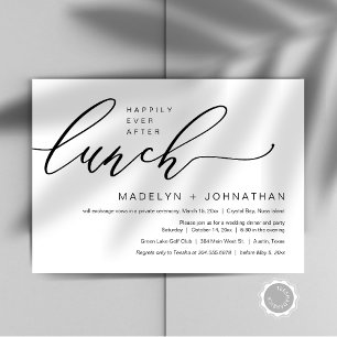 Invitación Me alegro de que el Boda Elopement Lunch Fiesta