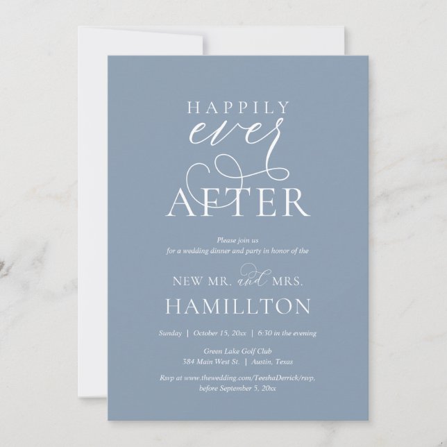 Invitación Me alegro de que nunca después de la desaparición  (Anverso)