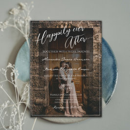 Invitación Me alegro de que nunca después de un Boda fotográf