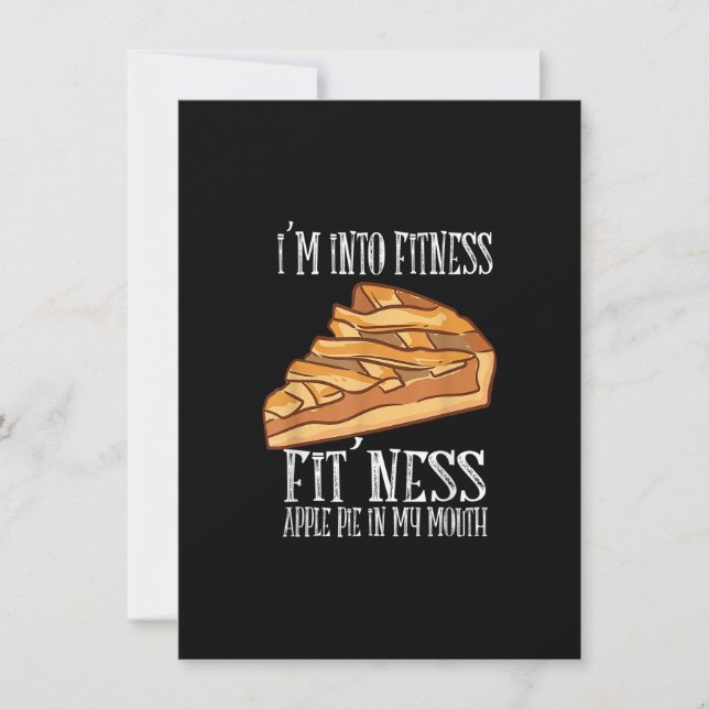 Invitación Me apasiona el fitness Tarta de manzana Fit' Ness  (Anverso)
