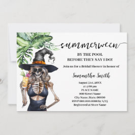 Invitación Me caso en la Fiesta junto a la Piscina Summerween