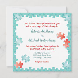 Invitación Me completaste Jigsaw Puzzle Boda