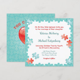 Invitación Me completaste Jigsaw Puzzle Boda